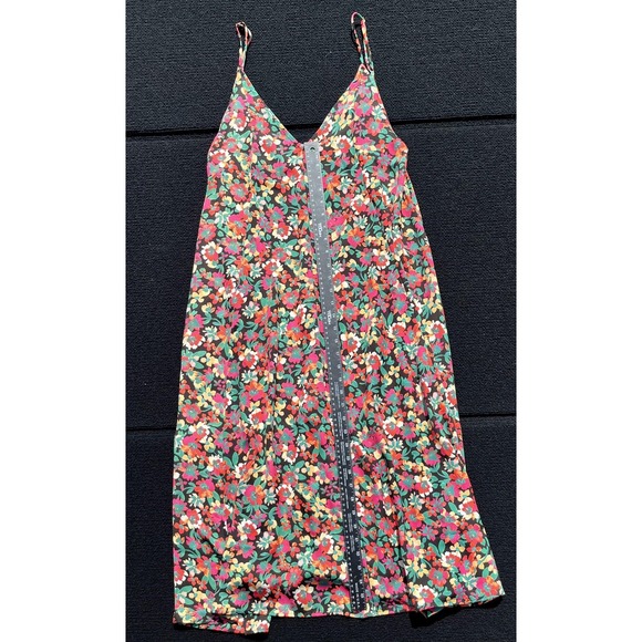 RESA Dress Womens Small Black Floral Midi Spaghetti Strap Summer Sundress Boho‎ - Picture 6 of 7